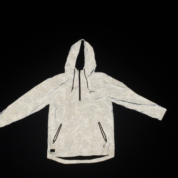 helix distressed reflective jacket